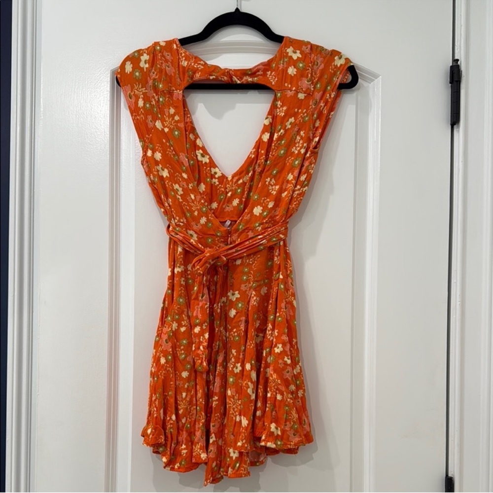 Free People Floral Orange Dress - Picture 12 of 12